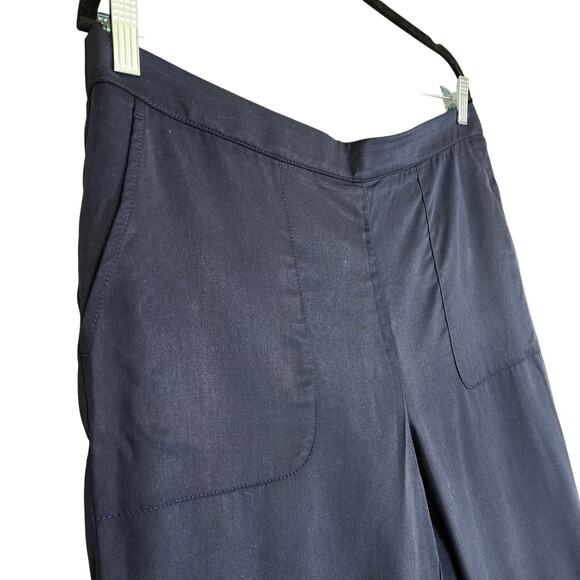 Banana Republic Factory Womens Pull On Taper Pants Size 14 Navy Blue Lightweight - Picture 3 of 12